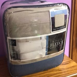 Taupe Fleece Sheet Set- Queen Size